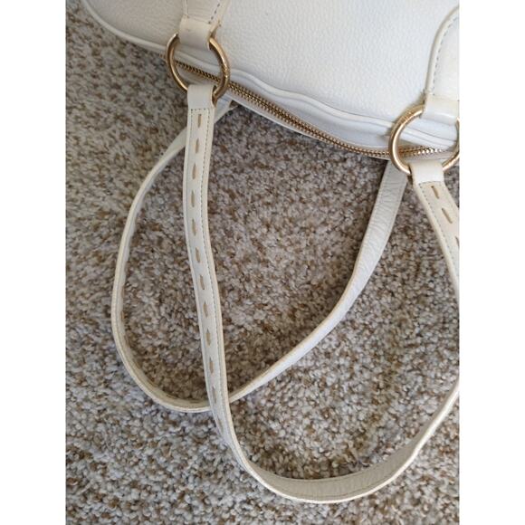 Sigrid Olsen White Leather Shoulder Bag Light Blue Lining Pre-Owned - Picture 13 of 16